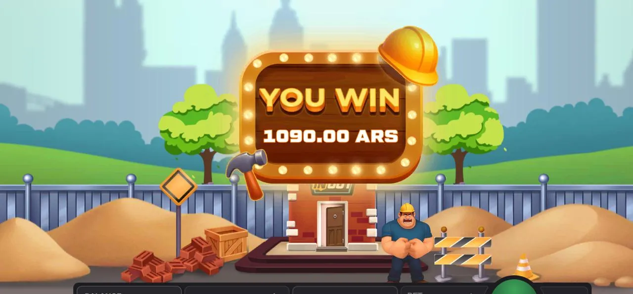 Tower Rush win screen showing 1090 ARS won after successful cashout